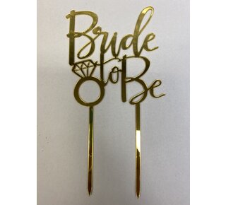 bride to be topper ring goud