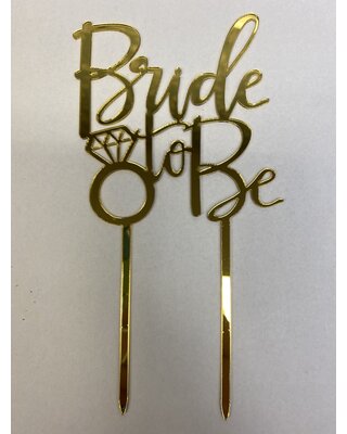 bride to be topper ring goud