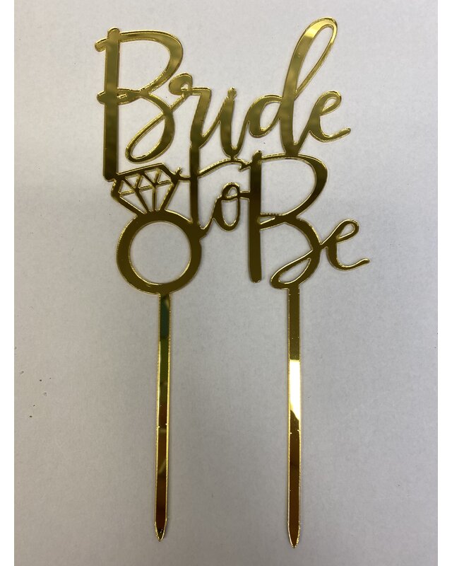 bride to be topper ring goud