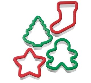 wilton Wilton Grippy Cutter Christmas set/4