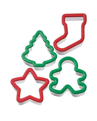 wilton Wilton Grippy Cutter Christmas set/4