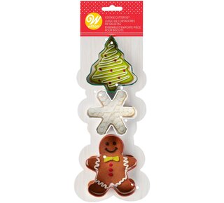 wilton Wilton Kerstman Koekjesuitsteker Set/3