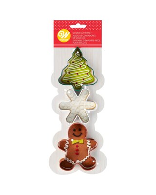 wilton Wilton Kerstman Koekjesuitsteker Set/3