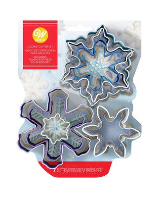 wilton Wilton Cookie Cutter Assorted Snowflakes Set/7