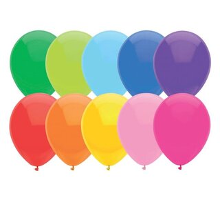 Haza Ballonnen Uni Assorti 30cm 10st