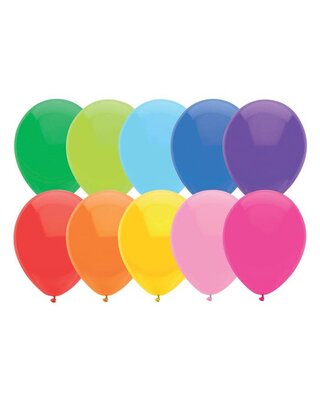 Haza Ballonnen Uni Assorti 30cm 10st