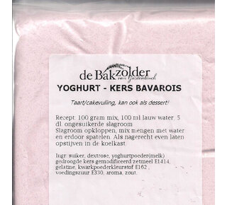 Bakzolder Yoghurt kers bavarois ( de Bakzolder )