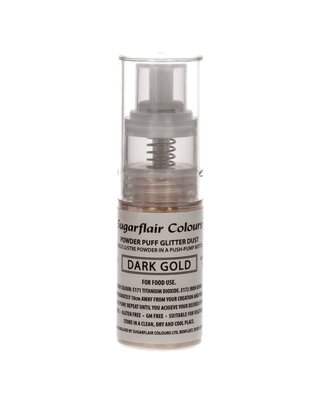 sugar flair Sugarflair Pomp Spray Glitterpoeder Donker goud