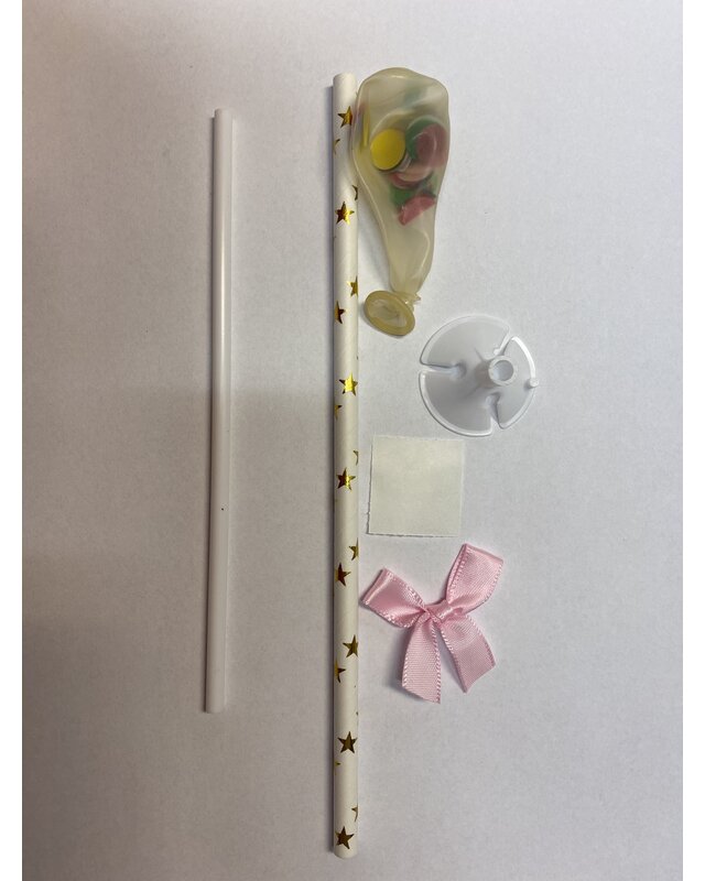 taarttopper confetti ballon goud zwart