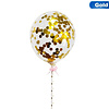 taarttopper confetti ballon goud