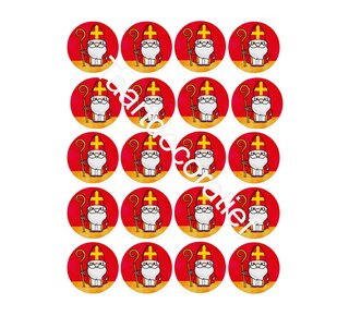 Sinterklaas cupcakes rondjes 4,5 cm