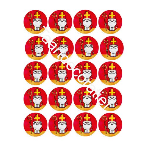 Sinterklaas cupcakes rondjes 4,5 cm 
