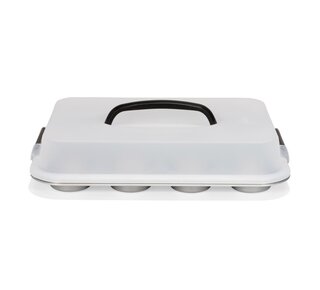 Patisse Patisse Silver-Top Muffinvorm 12 vaks met Draagdeksel