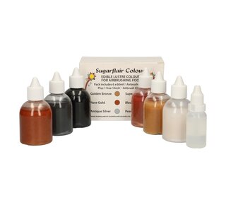 sugar flair Sugarflair Airbrush Kleurstof Glans Set