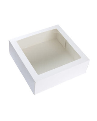 26x26x9cm Taartdoos met venster wit B4