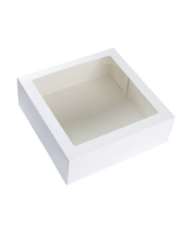 26x26x9cm Taartdoos met venster wit B4