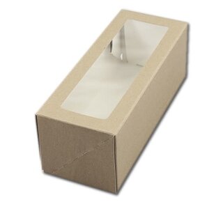 25x10x9cm Taartdoos Slof met venster kraft C5