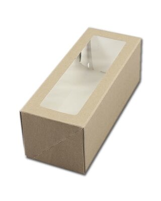 25x10x9cm Taartdoos Slof met venster kraft C5