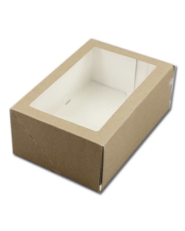 24x16x9cm Taartdoos met venster kraft C4