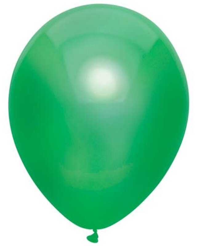 Taartdecoratief Ballonnen Metallic Donker groen 30cm 10st