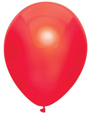 Taartdecoratief Ballonnen Metallic Rood 30cm 10st