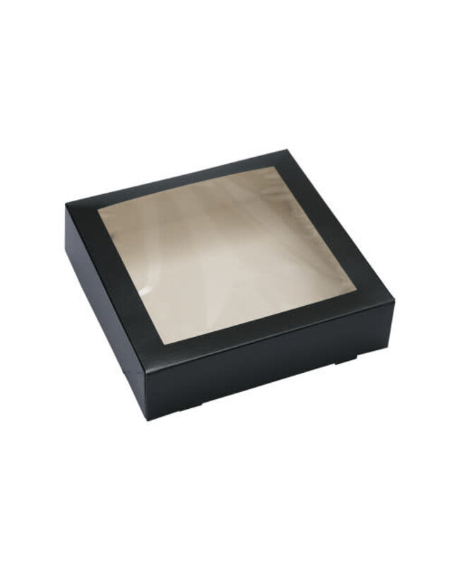 19x19x5cm Taartdoos met venster Zwart B2