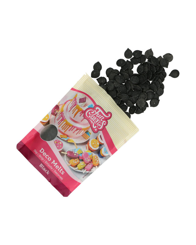 Funcakes FunCakes Deco Melts -zwart- 250g