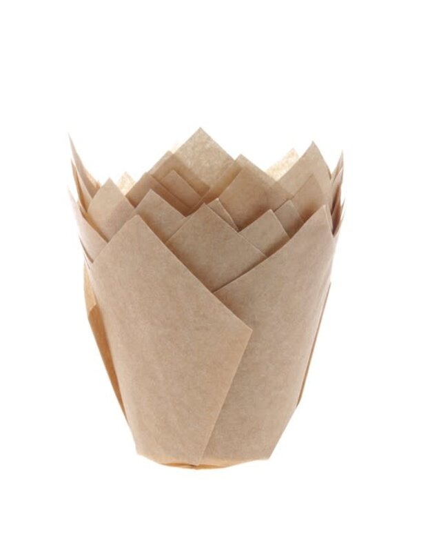 House of Marie House of Marie Muffin Cups Tulp kraft pk/36