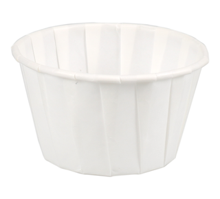 papieren portiecup 41mm wit 10st