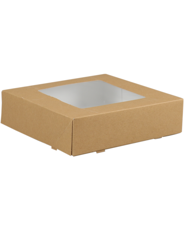 19x19x5cm Taartdoos met venster  kraft F1