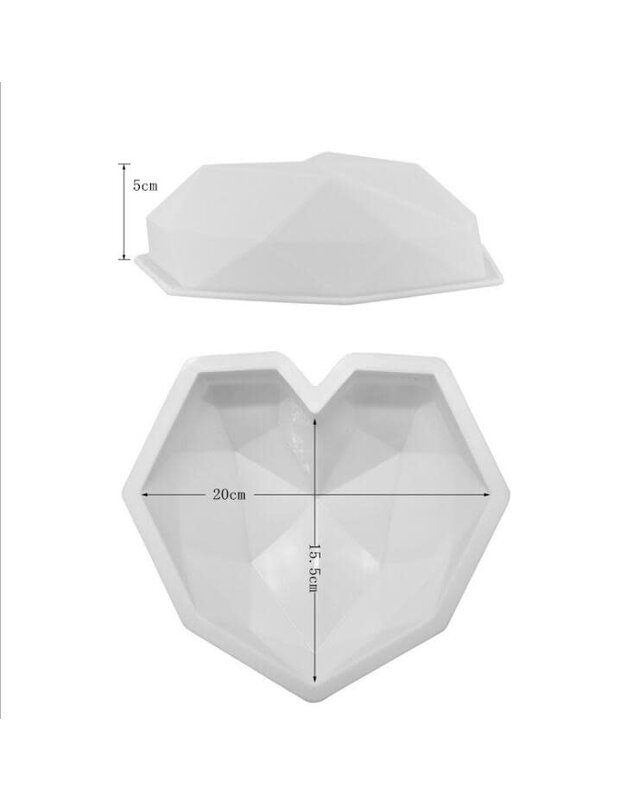 Geometrische smash hart Mould xl