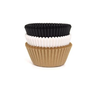 House of Marie House of Marie Baking Cups Assorti Naturel pk/75