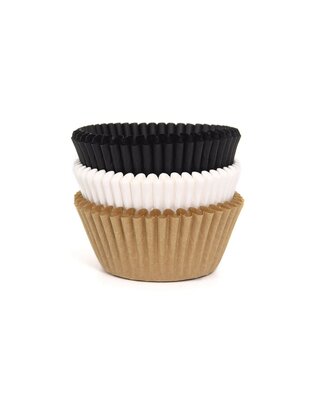 House of Marie House of Marie Baking Cups Assorti Naturel pk/75
