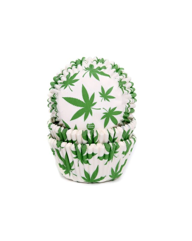 House of Marie House of Marie Baking Cups Marijuana pk/50