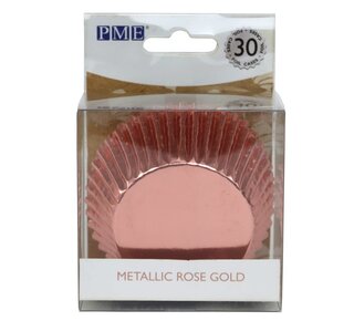 PME PME Baking Cups Metallic Rose Gold pk/30