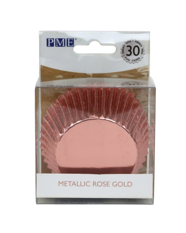 PME PME Baking Cups Metallic Rose Gold pk/30