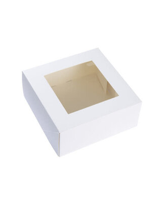 19x19x5cm Taartdoos met venster wit B2