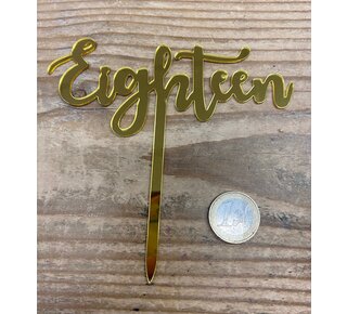 Eighteen topper goud