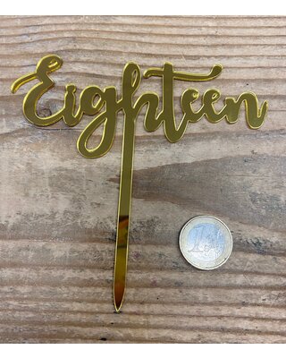 Eighteen topper goud