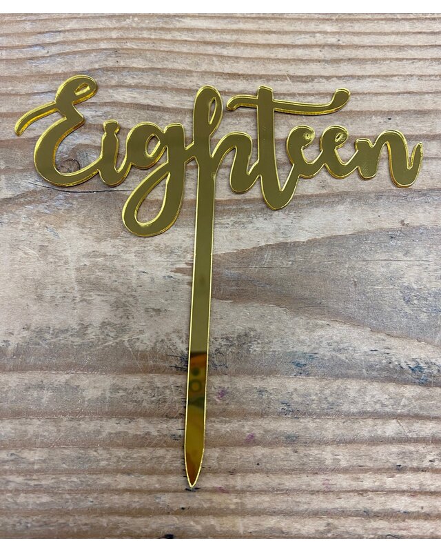 Eighteen topper goud