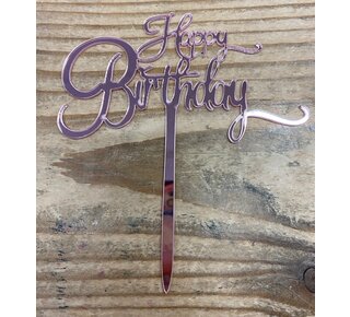 Happy birthday topper small rose