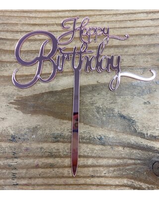 Happy birthday topper small rose