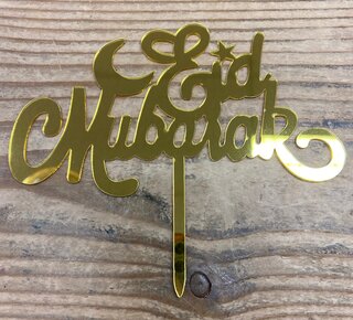 Eid Mubarak topper goud