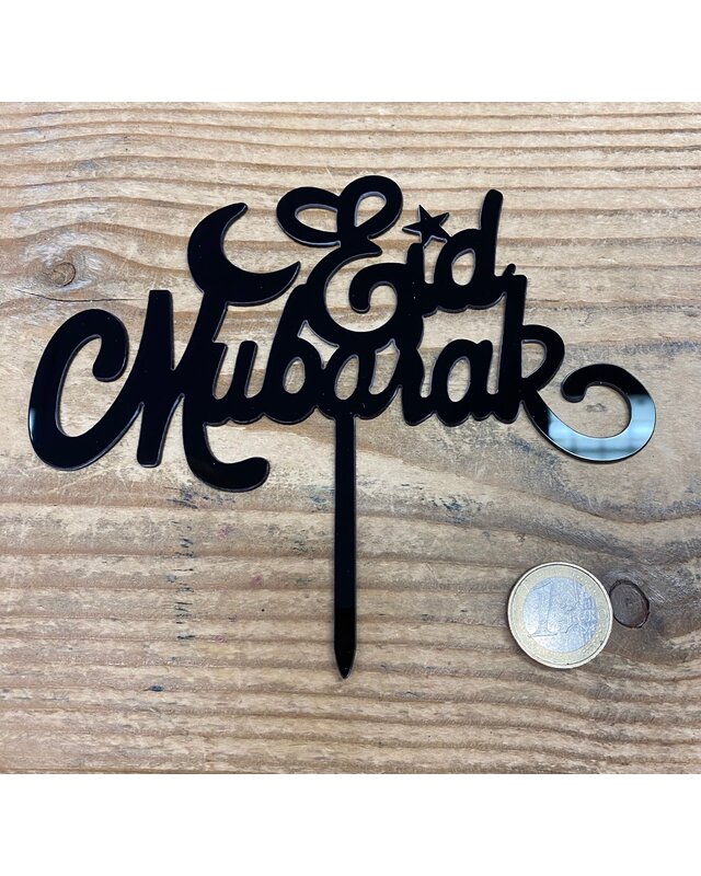 Eid Mubarak topper zwart