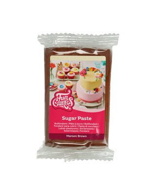 Funcakes Funcakes fondant maroon brown 250gr