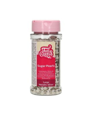 Funcakes FunCakes Suikerparels Large Metallic Zilver 80 g