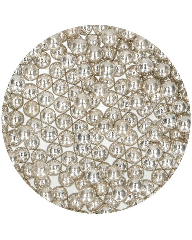 Funcakes FunCakes Suikerparels Large Metallic Zilver 80 g