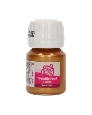 Funcakes Eetbare Metallic Verf donker Goud 30ml