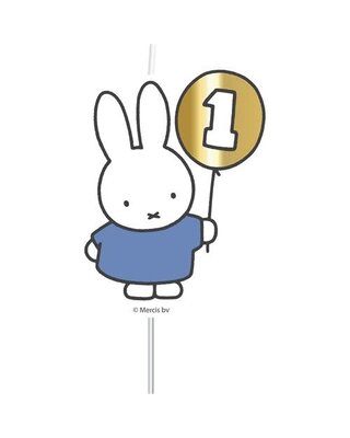 Cijferkaars "1" Nijntje First Birthday blauw