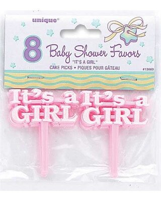 Taartprikkers " It's a Girl" 8st